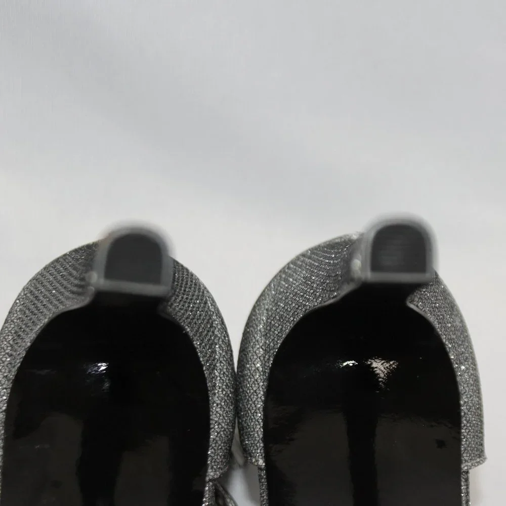 Adrianna Papell Boutique Silver Sparkle Platforms